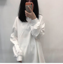 Cargar imagen en el visor de la galería, New Spring Autumn Dress Women With Belt Red Korean Dresses Woman Long Sleeve Solid Casual Short Dress Vestidos Mujer Robes
