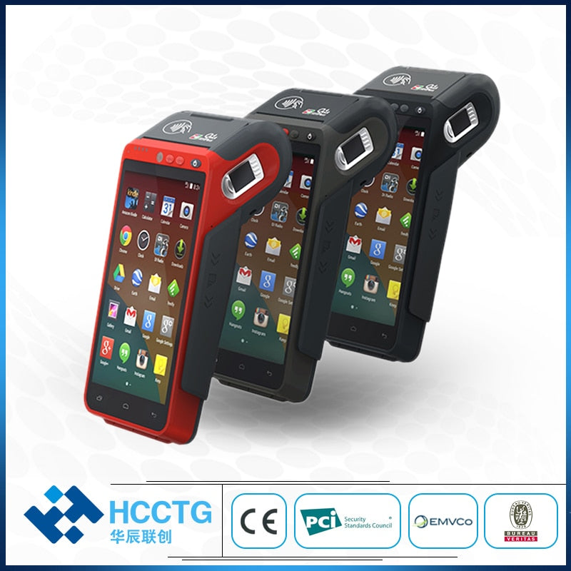 Handheld Android 9.0 Portable RAM 2GB & ROM 16GB Biometric Fingerprint POS Terminal With Printer Z100C Retail Sales Machine