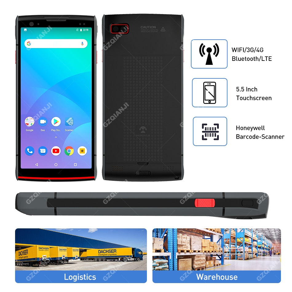Handheld PDA Android 8.1 Rugged POS Terminal Honeywell 6603 2D Barcode Scanner Reader WiFi 4G Bluetooth NFC PDA