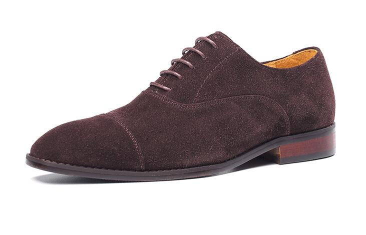 Handmade Dress Shoes Men Nubuck Genuine Leather Lace Up Smart Casual Shoes Patchwork Sewing Plus Size 47 Male Oxfords