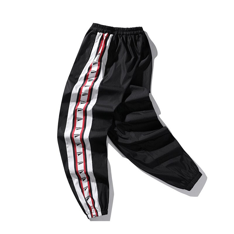 Harem Jogger Pants Men Women Hip Hop Fashion Casual Track Trousers Streetwear Harajuku Hipster Stripe Sweatpants Men's Pants