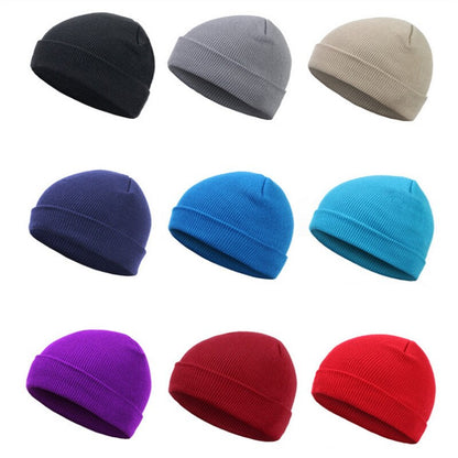 Hat Hip Hop hedging cap red blue black orange purple stretch Knit Beanies autumn Winter Hats for Man Woman Ski Вязаная шапка