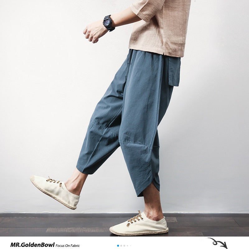 Men Cotton Linen Harem Pant