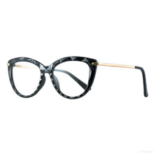 Load image into Gallery viewer, 51009 Plastic Titanium Glasses Frames Cat Eye Women Diamond Bump Optical Fashion Computer Glasses
