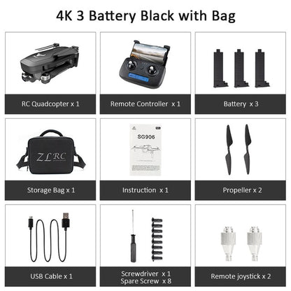 ZLRC SG906 Pro 5G WiFi FPV With GPS 4k Camera Drone Profesional 2-axis Anti-shake Unmanned Aerial RC Quadcopter Christmas Gift