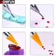 Load image into Gallery viewer, HOMFUN DIY Diamond Painting Pen Tool Accessories Rhinestones Pictures Double Head Diamond Embroidery Point Drill Pen Gift
