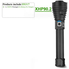 Charger l&#39;image dans la galerie, 300000 lm xhp90.2 most powerful led flashlight torch usb xhp50 rechargeable tactical flashlights 18650 or 26650 hand lamp xhp70
