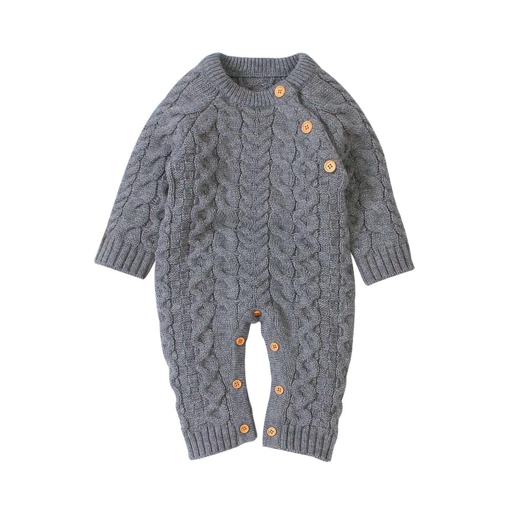 Baby Rompers Long Sleeve Winter Warm Knitted Infant Kids Boys Girls Jumpsuits Toddler Sweaters Outfits Autumn Children's Clothes