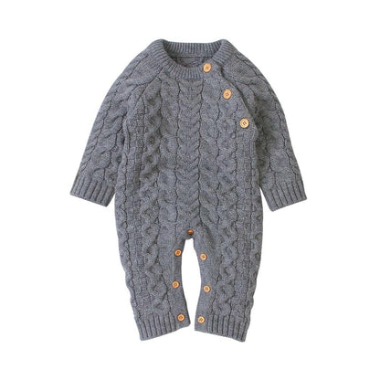 Baby Rompers Long Sleeve Winter Warm Knitted Infant Kids Boys Girls Jumpsuits Toddler Sweaters Outfits Autumn Children's Clothes