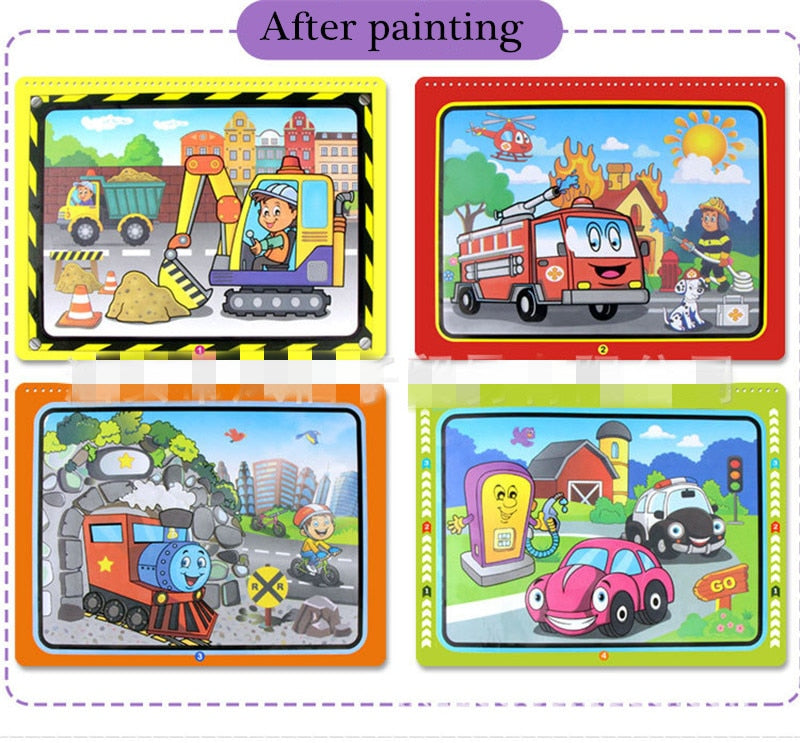 8 Styles Magic Water Drawing Book Coloring Doodle & Magic Pen Drawing Toys Early Education For Kids Birthday Gifts Puzzle Toys