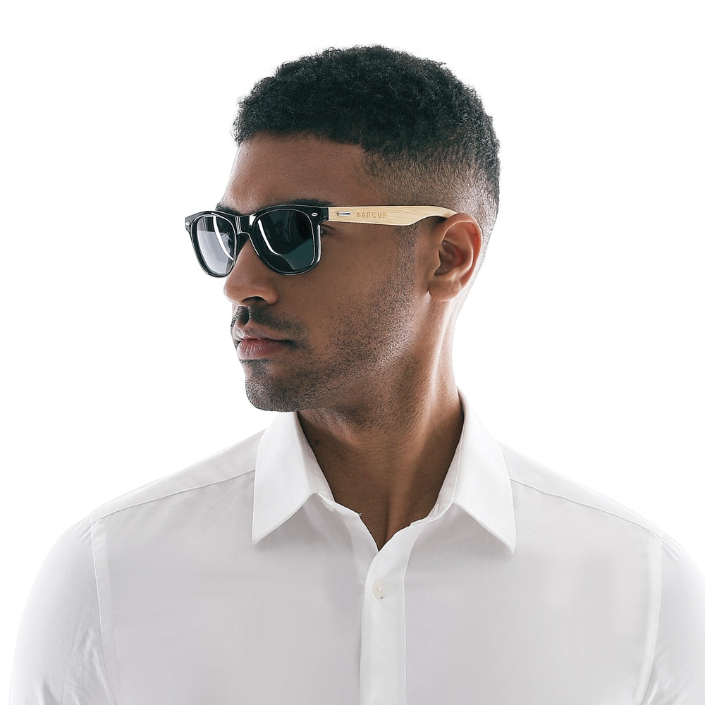 BARCUR Polarized Bamboo Sunglasses Men Wooden Sun Glasses Women Brand Original Wood Glasses Oculos De Sol Masculino