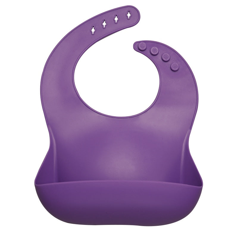 Fashionable Silicon Breastplate Baby Bib Waterproof Solid Infant Bandana Bibs Newborn Feeding Burp Cloth Drooling Scarf Dropship