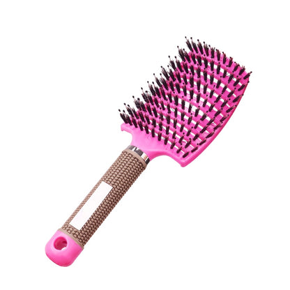 Hair Brush Scalp Massage Comb Hairbrush Bristle&Nylon Women Wet Curly Detangle Hair Brush for Salon Hairdressing Styling Tools