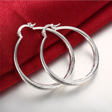 Cargar imagen en el visor de la galería, Diameter:4.0cm 1 Pairs Elegant Jewelry Silver Plated Women Lady Wedding Earrings High Quality Fashion
