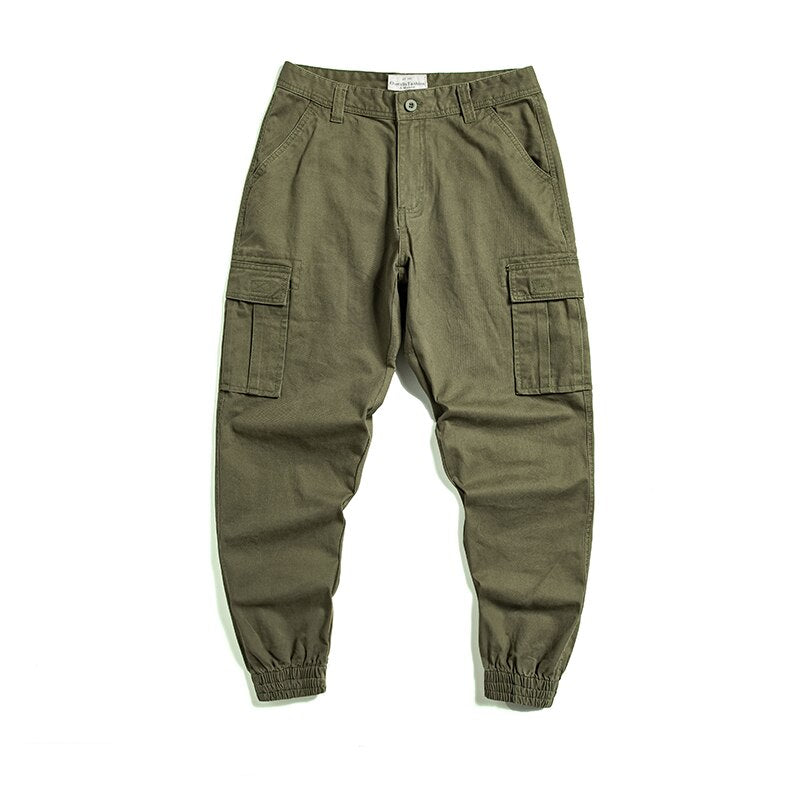 Top Quality Camouflage Cargo Pants Men 100% Cotton Loose Fit Military Pants Khaki Pants Casual Man Trousers Streetwear Joggers