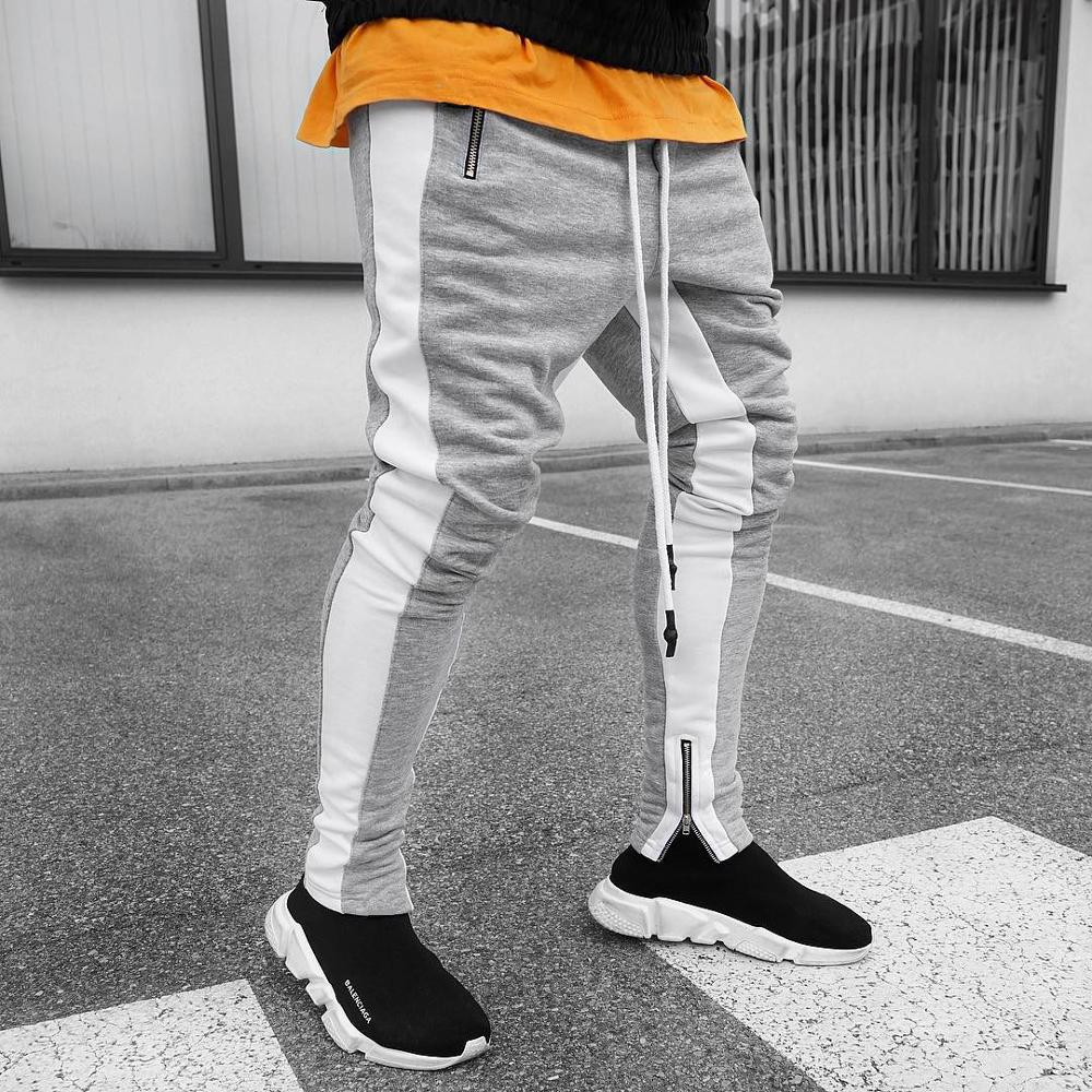 Men's Jogging Pants Fitness Men Sportswear Tracksuit Bottoms Skinny Sweatpants Trousers Black Gyms Jogger Track Running Walking Pants