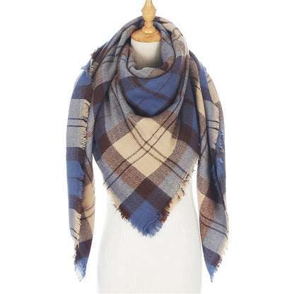 Designer 2020 knitted spring winter women scarf plaid warm cashmere scarves shawls luxury brand neck bandana pashmina lady wrap