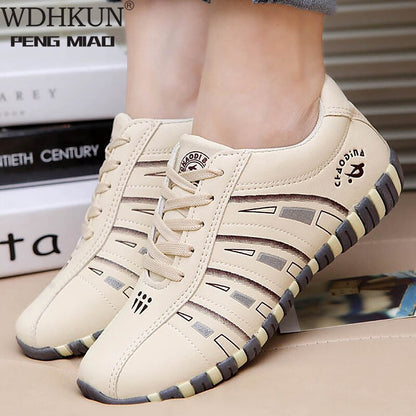 Women's Sneakers Sports Shoes Walking Fashion Striped Lace up Running Casual shoes women Trainers Comfortable Size 41 Sturdy Sole