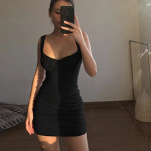 将图片加载到图库查看器，LVINMW Sexy Skinny Bralette With Bow Low Cut Slim Dress 2020 Women Summer Fashion Sleeveless Backless Dress Female Party Club
