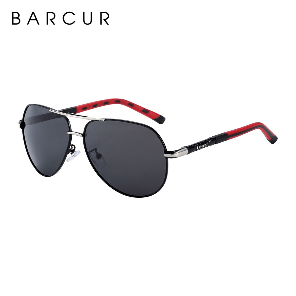 BARCUR Aluminum Vintage Men's Sunglasses Men Polarized Coating Classic Sun Glasses Women Shade Male Driving Accessories Eyewear