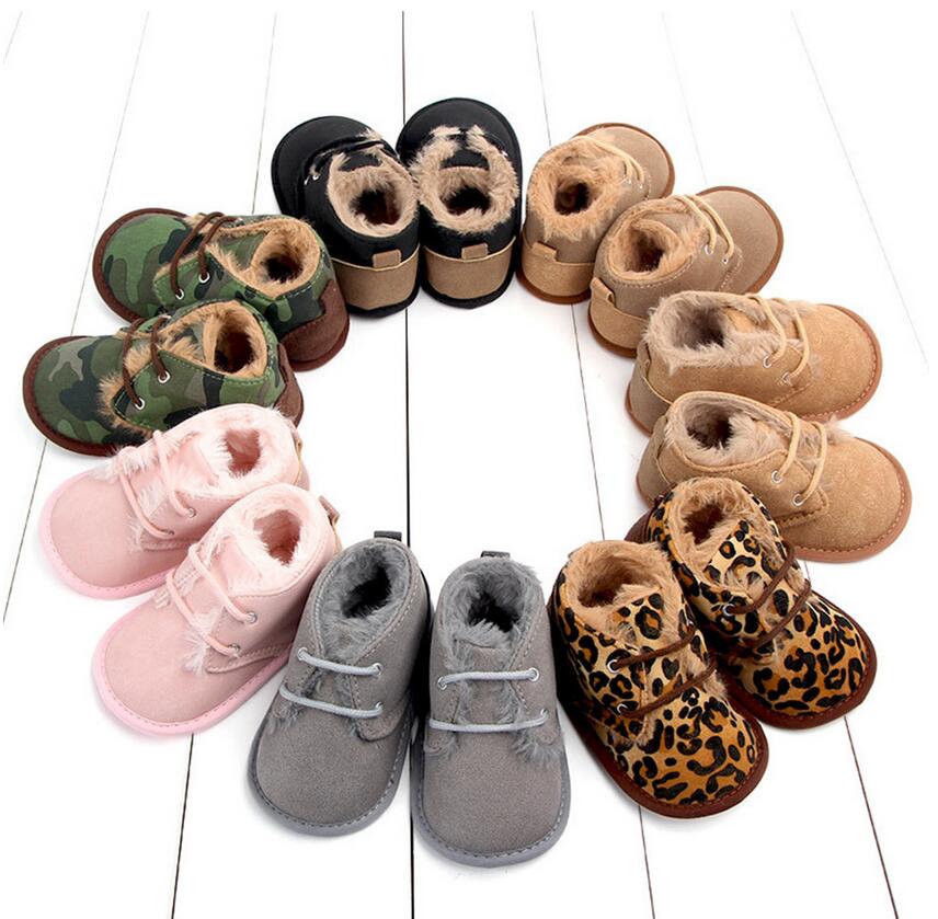 Citgeett 0-18M Baby Girls Boys Winter Warm Shoes First Walkers Sneakers Kids Crib Infant Footwear Boots Newborns Prewalkers