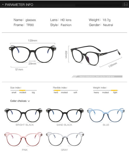 Blue Light Glasses Clear Regular Computer Gaming Glasses Fashion Women Eyewear Improve Comfort Anti Blue Ray Eyeglasses For Men