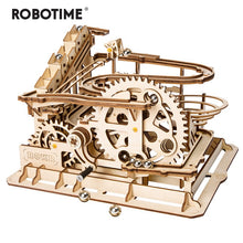 将图片加载到图库查看器，Robotime Rokr 4 Kinds Marble Run DIY Waterwheel Wooden Model Building Block Kits Assembly Toy Gift for Children Adult Dropship
