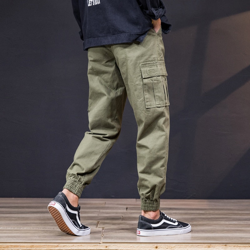 Top Quality Camouflage Cargo Pants Men 100% Cotton Loose Fit Military Pants Khaki Pants Casual Man Trousers Streetwear Joggers