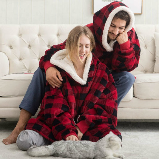 Women Pocket Hooded Blanket
