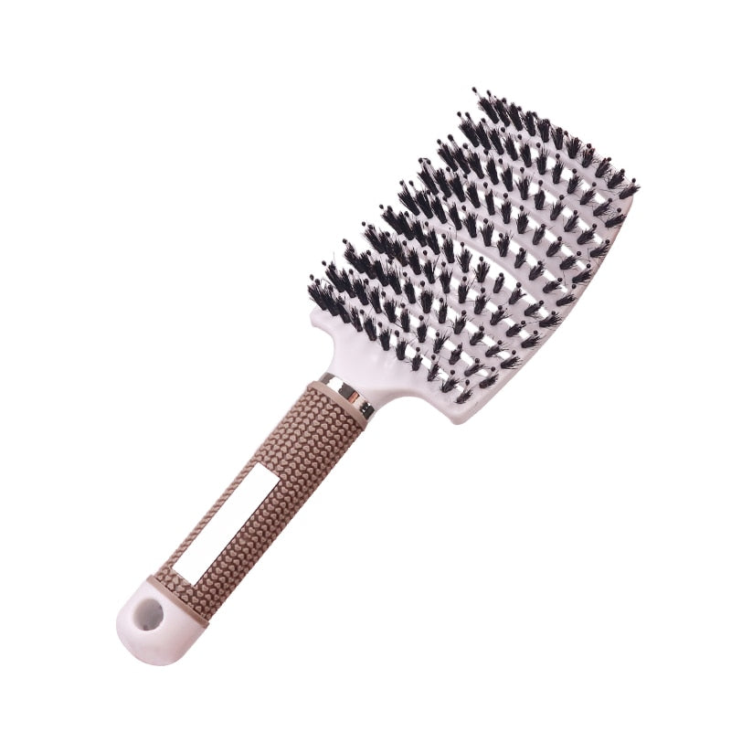Hair Brush Scalp Massage Comb Hairbrush Bristle&Nylon Women Wet Curly Detangle Hair Brush for Salon Hairdressing Styling Tools