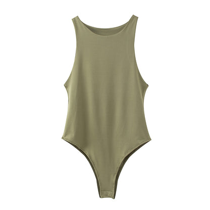 Yimunancy 5 Colors Sleeveless Bodysuit Women Solid Seamless Bodycon Bodysuit 2020 Women Ladies Skinny Bodysuit Summer Overalls