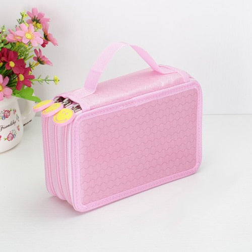 36/48/72 Holes Oxford School Pencil Case Kawaii Penalty Pencilcase Large Pen Bag Box Multi Kids Multifunction Stationery Pouch
