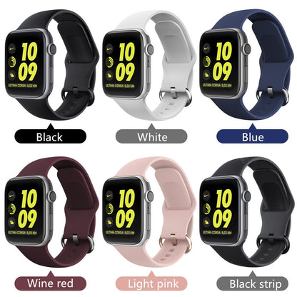 Silicone strap for Apple watch band 44mm 40mm iWatch band 38mm 42mm Sport watchband belt bracelet Apple watch series 3 4 5 se 6