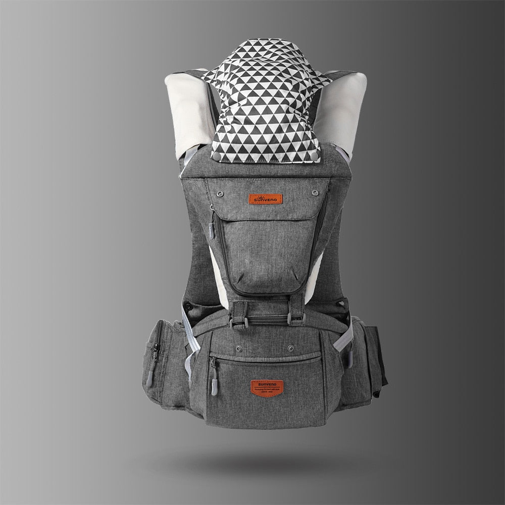 Sunveno Ergonomic Baby Carrier Baby Kangaroo Child Hip Seat Tool Baby Holder Sling Wrap Backpacks Baby Travel Activity Gear