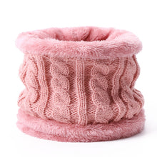 Load image into Gallery viewer, Two pieces Hat Scarf Set Beanie Cap Children&#39;s Hats Girls Caps Fake Ball Pompon Keep Warm Winter Knitted Skullies Kids Bone
