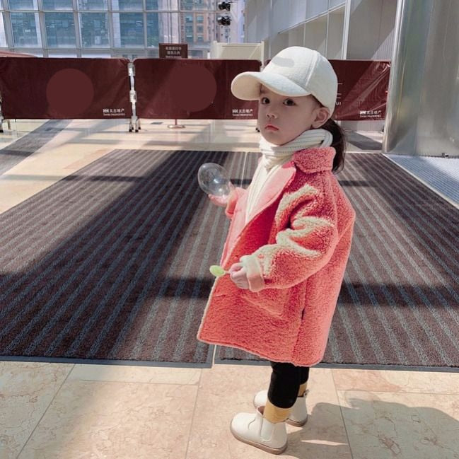 Girl Jacket Kids autumn winter Clothes Children long Jacket for Baby Girls Outerwear Coat 2020 toddlers 90~130 fashion solid