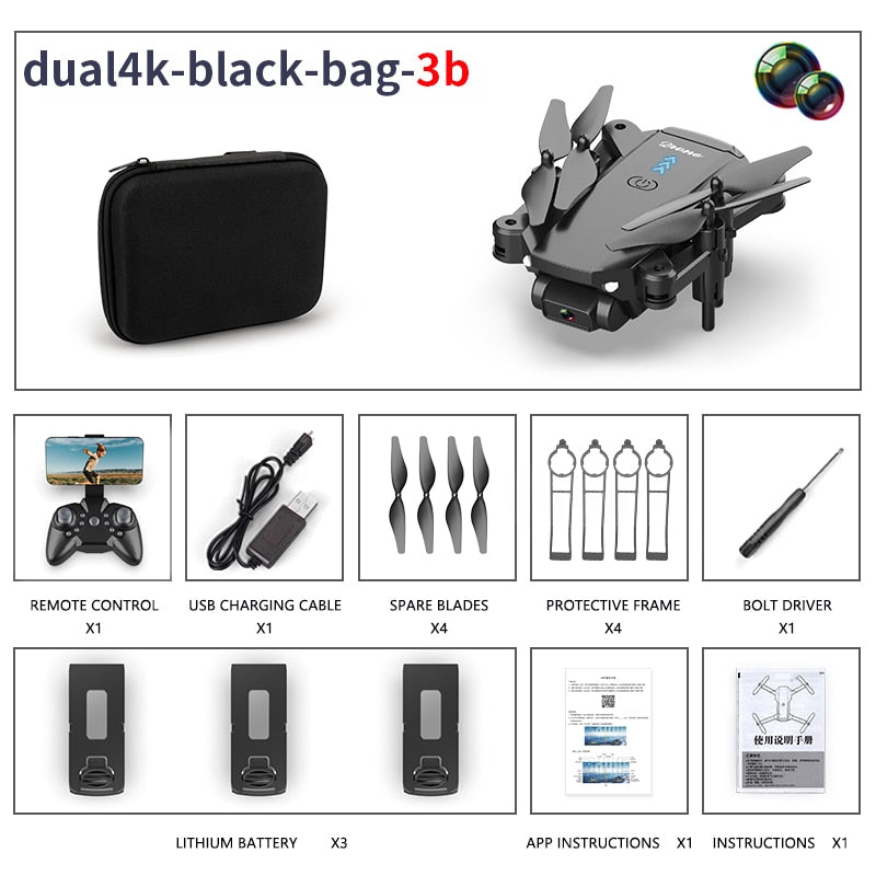 S603 RC Mini Drone With 4K HD Dual Camera Aerial Photography WIFI FPV Foldable Durable Quadcopter Height Hold Toys