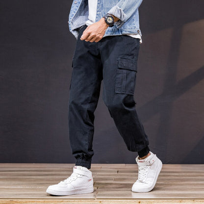 Top Quality Camouflage Cargo Pants Men 100% Cotton Loose Fit Military Pants Khaki Pants Casual Man Trousers Streetwear Joggers