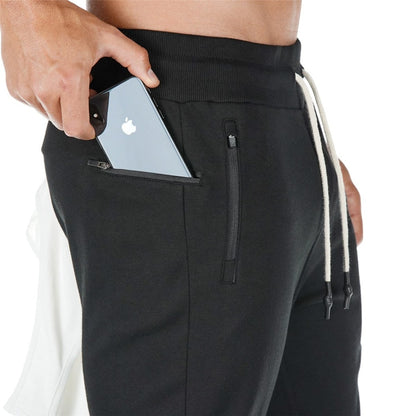 Men's Jogging Pants Fitness Tights Track Pant Skinny Gyms Muscle Walking Running Trousers Casual Black Solid Color Workout Sportswear Sweatpants