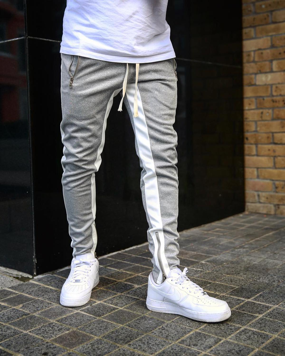 Men's Jogging Pants Fitness Men Sportswear Tracksuit Bottoms Skinny Sweatpants Trousers Black Gyms Jogger Track Running Walking Pants