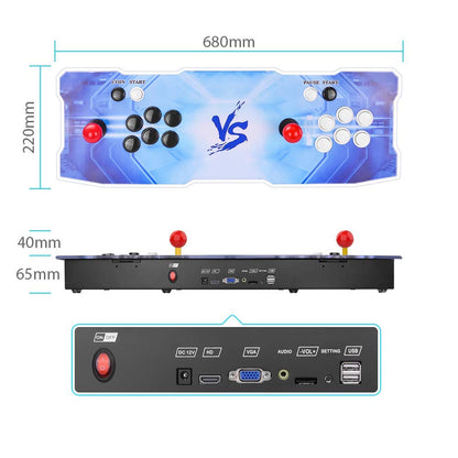 2020 Pandora Box X 3303 Arcade Game Acrylic console 2 Players joystick stick controller console HDMI VGA USB output TV PC