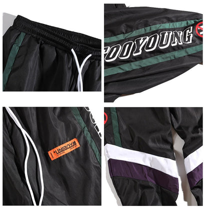 Harajuku Unisex Pants Joggers Retro Color Block Patchwork Jogging Running Hip Hip Harem Pant Streetwear Thin Sweatpant Trousers 2020 Track Pant Autumn