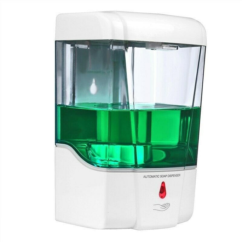 700ml Automatic Sensor Soap Dispenser Wall Mounted Bathroom Liquid Sanitizer Dispenser Touchless Kitchen Household Soap Dispense