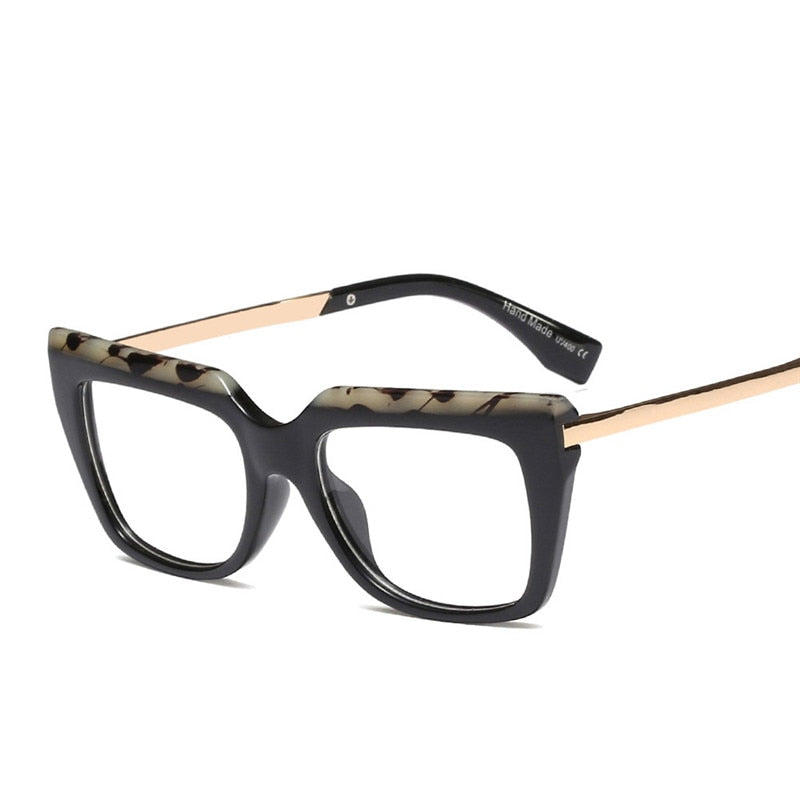 JASPEER Retro Cat Eye Glasses Frame Women Vintage Eye Glasses Female Brand Designer Computer Eyeglasses Ladies Optical Frames
