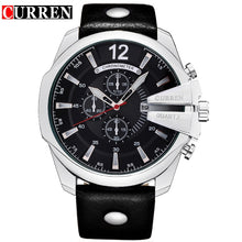 Load image into Gallery viewer, Men Luxury Brand CURREN New Fashion Casual Sports Watches Modern Design Quartz Wrist Watch Genuine Leather Strap Male Clock
