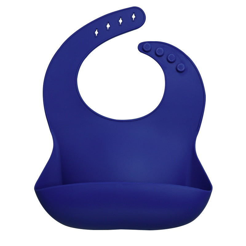 Fashionable Silicon Breastplate Baby Bib Waterproof Solid Infant Bandana Bibs Newborn Feeding Burp Cloth Drooling Scarf Dropship
