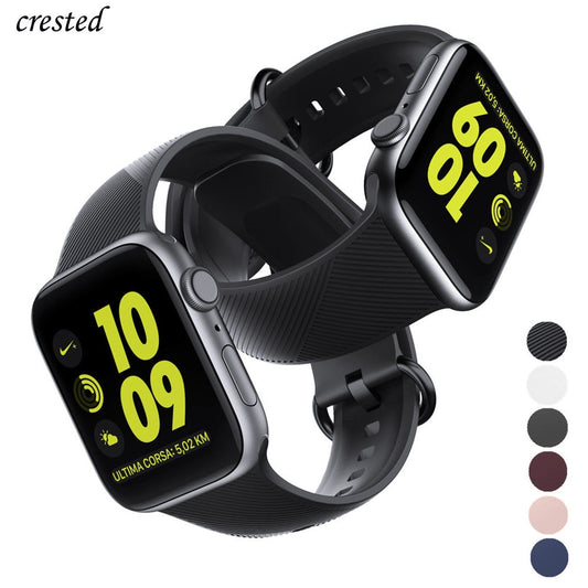 Silicone strap for Apple watch band 44mm 40mm iWatch band 38mm 42mm Sport watchband belt bracelet Apple watch series 3 4 5 se 6