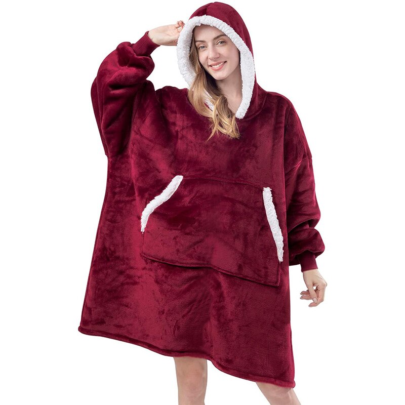 Women Pocket Hooded Blanket