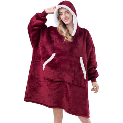 Women Pocket Hooded Blanket