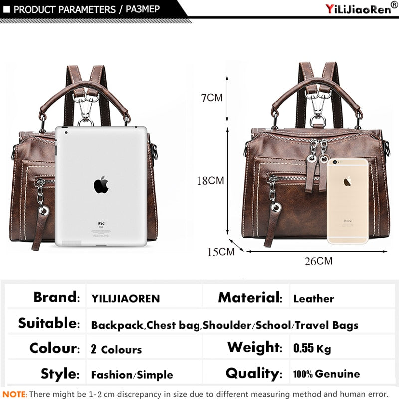 Vintage Small Backpack Women High Quality Leather Backpack Bag New Elegant Shoulder Bag Women Mini Backpacks for Teenage Girls